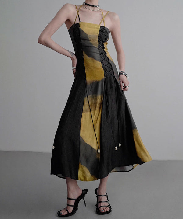 Cross Corded Gradient Dress